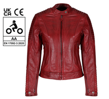 Load image into Gallery viewer, Valerie Red Leather Jacket
