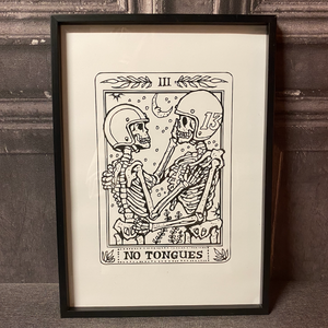 No Tongues Framed Print (A3/A4)