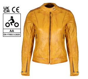 Valerie Yellow Leather Jacket